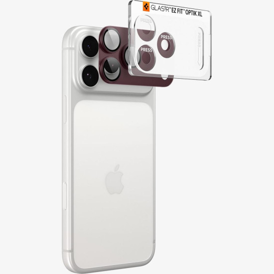 Tempered Glass iPhone 18 Pro Max Spigen GLAS.tR EZ Fit OPTIK Pro XL Camera Lens Protector Αντιχαρακτικό Γυαλί Προστασίας για Φακό Κάμερας - Dark Cherry (AGL12040)