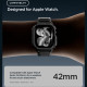 Θήκη Apple Watch 12 42mm Spigen Rugged Armor Pro Unibody Σιλικόνης - Matte Black (ACS11883)
