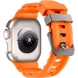 Λουράκι Apple Watch Ultra/SE/12/11/10/9/8/7/6/5/4 (49/46/45/44mm) Tech-Protect Motion Λουράκι Σιλικόνης - Signal Orange (5906302399116)