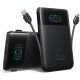 PowerBank Veger W1211A Fuerza 10 με Ψηφιακή Οθόνη & 1 x Θύρα USB-A / 1 x Θύρα Type-C / 1 x Καλώδιο Type-C / 1 x Καλώδιο Lightning 20W 10.000mAh - Black (6977525753633)
