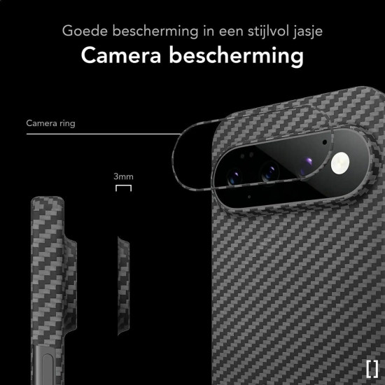 Θήκη Google Pixel 11 Pro Nekit Fiber Σκληρή με MagSafe Aramid Fiber 1mm 1500D Kevlar - Black (8719246610172)