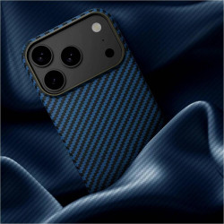 Θήκη iPhone 18 Pro Nekit Fiber Σκληρή με MagSafe Aramid Fiber 1mm 1500D Kevlar - Blue (8719246610226)