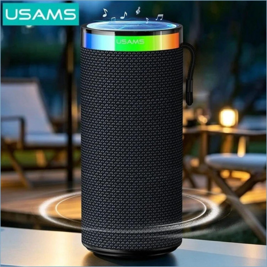 Ηχείο Usams YX018 Portable Speaker Bluetooth Φορητό Ασύρματο με Φωτισμό RGB - Black (6958444930657)