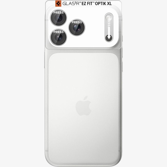 Tempered Glass iPhone 18 Pro Spigen GLAS.tR EZ Fit OPTIK Pro XL Camera Lens Protector Αντιχαρακτικό Γυαλί Προστασίας για Φακό Κάμερας - Silver (AGL12038)