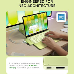 Αντάπτορας Satechi USB-C Snap Hub Dual Type-C (male) σε 1 x Type-C 45W / 1 x Type-C 3.2 5Gbps / 1 x USB-A 3.2 5Gbps / 1 x SD & Micro SD / 1 x HDMI 4K - Citrus (ST-HUSNY)