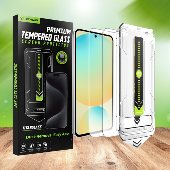 Tempered Glass Samsung Galaxy S24 FE / A56 Techsuit TitanGlass CrystalHD Αντιχαρακτικό Γυαλί Προστασίας Οθόνης 2 Τεμάχια - Clear (5949419382374)