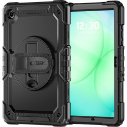 Θήκη Samsung Galaxy Tab A11 Plus / A9 Plus 11" X230 / X235 / X236 / X210 / X215 / X216 Tech-Protect Solid Full Body Ανθεκτική με Λαβή / Backstand & Ιμάντα Μεταφοράς - Black (5906302335190)