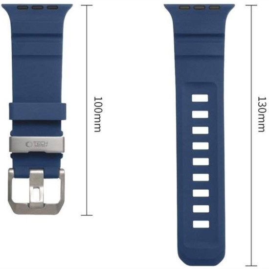 Λουράκι Apple Watch Ultra/SE/12/11/10/9/8/7/6/5/4 (49/46/45/44mm) Tech-Protect Motion Λουράκι Σιλικόνης - Nautical Blue (5906302399093)