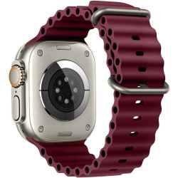 Λουράκι Apple Watch Ultra/SE/12/11/10/9/8/7/6/5/4 (49/46/45/44mm) Tech-Protect Iconband Pro Σιλικόνης - Deep Burgundy (5906302398829)