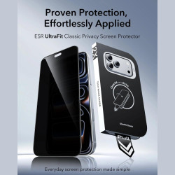 Tempered Glass iPhone 18 Pro Max ESR UltraFit Classic Privacy Full Face Αντιχαρακτικό Γυαλί Προστασίας Απορρήτου Οθόνης 3 Τεμάχια - Black (4894240305911)