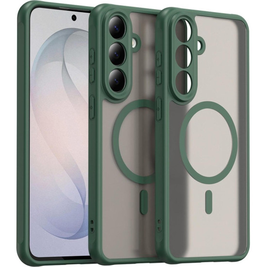 Θήκη Samsung Galaxy S26 FE Techsuit HaloFrost II MagSafe Σκληρή Ημιδιάφανη με MagSafe - Green (5949419384811)