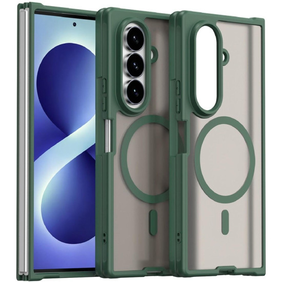 Θήκη Samsung Galaxy Z Fold8 Ultra Techsuit HaloFrost II MagSafe Σκληρή Ημιδιάφανη με MagSafe - Green (5949419374553)