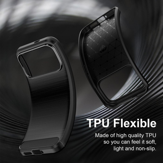 Θήκη Xiaomi Poco F9 Ultra Techsuit Carbon Silicone Σιλικόνης - Black (5949419385580)