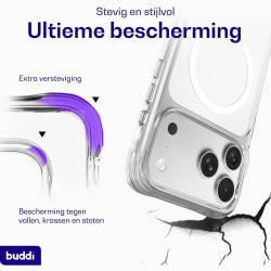 Θήκη iPhone 18 Pro Max Buddi Core Σκληρή Διάφανη με MagSafe - Transparent (8719246607585)