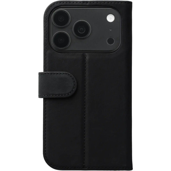 Θήκη iPhone 18 Pro Rosso Elite Δερμάτινο Πορτοφόλι με MagSafe - Black (8719246608988)