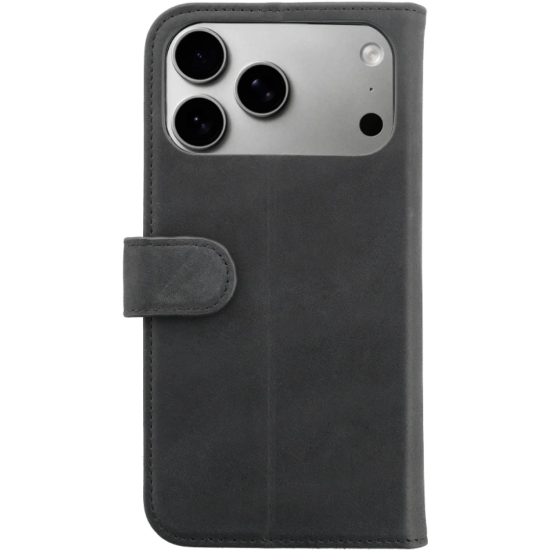 Θήκη iPhone 18 Pro Max / 17 Pro Max Rosso Deluxe Δερμάτινο Πορτοφόλι - Black (8719246608902)