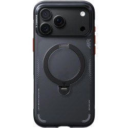 Θήκη iPhone 18 Pro Max / 17 Pro Max Torras Ostand Q3 Air Ημιδιάφανη Ανθεκτική με MagSafe & KickStand - Black (6942765592489)