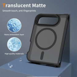 Θήκη iPhone Duo Techsuit PureFrost Σκληρή Ημιδιάφανη με MagSafe - Frosted Black (5949419383814)