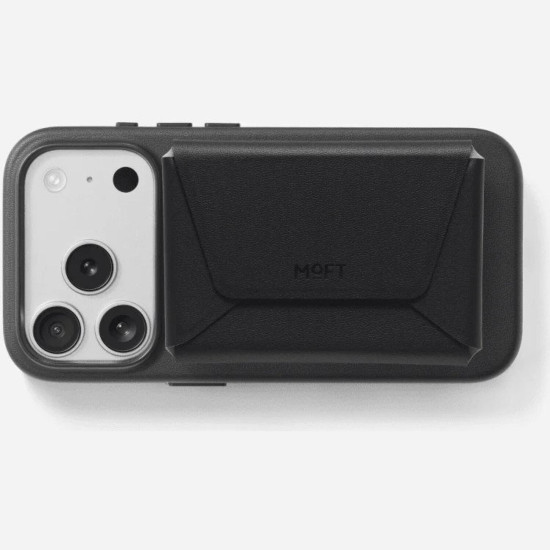 Universal Θήκη Moft Movas Snap Field Wallet MagSafe Πορτοφόλι για Κάρτες με RFID & Αναδιπλούμενη Βάση - Jet Black (MB005S-1-JTBK)
