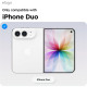 Θήκη iPhone Duo Elago Magnetic Silicone Case Premium Σιλικόνης με MagSafe - Black (ESFOLD-MSSC-BK)