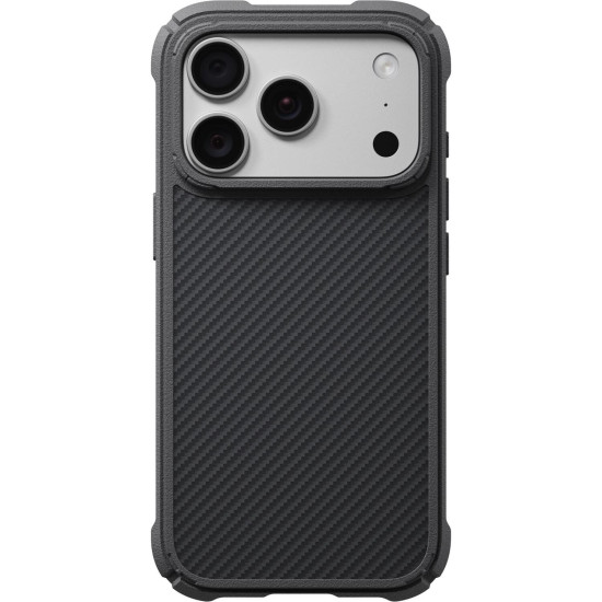 Θήκη iPhone 18 Pro Max / 17 Pro Max Pitaka Cairn Case Aramid Fiber Body Ανθεκτική με MagSafe 2mm 600D - Classic Black / Grey / Twill-01 (KI1801CPM2)