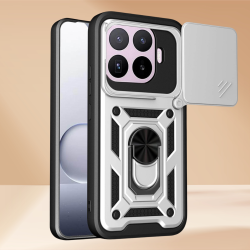 Θήκη Xiaomi 17T Pro Bodycell Armor Slide Ανθεκτική με Κάλυμμα για την Κάμερα & Μεταλλικό Ring Holder - Silver (5206015087776)