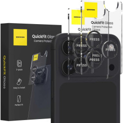 Tempered Glass iPhone 18 Pro / 18 Pro Max Spacecase QuickFit Camera Glass Αντιχαρακτικό Γυαλί Προστασίας για Φακό Κάμερας 2 Τεμάχια - Black (5905719143459)