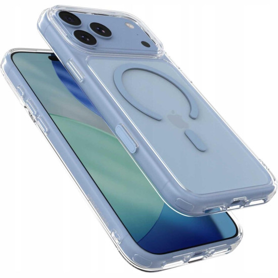 Θήκη iPhone 18 Pro Max / 17 Pro Max Spacecase Clear MagSafe Σκληρή Διάφανη με MagSafe - Light Blue (5905719144227)