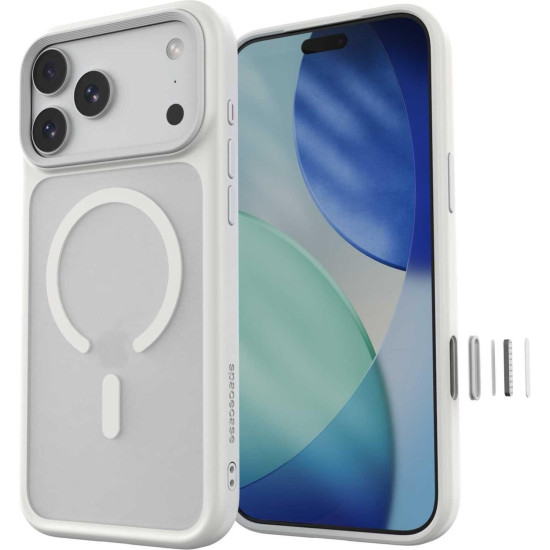 Θήκη iPhone 18 Pro Max / 17 Pro Max Spacecase Hybrid MagSafe Σκληρή Ημιδιάφανη με MagSafe - White (5905719144067)