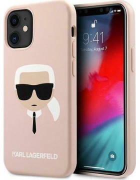 Karl Lagerfeld Head Back Cover Σιλικόνης Ροζ (iPhone 14 Pro Max)