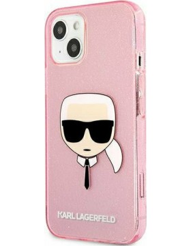 Karl Lagerfeld Head Back Cover Σιλικόνης Ροζ (iPhone 14 Pro Max)