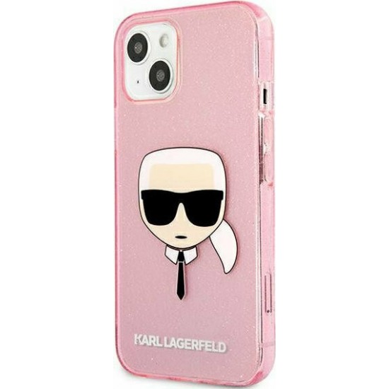 Karl Lagerfeld Head Back Cover Σιλικόνης Ροζ (iPhone 14 Pro Max)