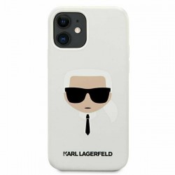 Karl Lagerfeld Head Back Cover Σιλικόνης Λευκό (iPhone 12 mini)