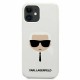 Karl Lagerfeld Head Back Cover Σιλικόνης Λευκό (iPhone 12 mini)
