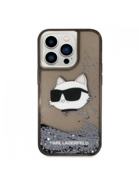 Karl Lagerfeld Glitter Choupette Head Back Cover Σιλικόνης Μαύρο (iPhone 14 Pro)