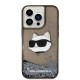 Karl Lagerfeld Glitter Choupette Head Back Cover Σιλικόνης Μαύρο (iPhone 14 Pro)