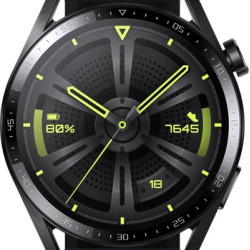 Huawei Watch GT 3 Active 46mm Stainless Steel Case & Silicone Strap Black