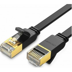 Καλώδιο Δικτύου Ethernet 10m Μαύρο Ugreen Flat U/FTP (STP) Cat.6a 