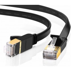 Καλώδιο Δικτύου Ethernet 10m Μαύρο Ugreen Flat U/FTP (STP) Cat.6a 